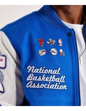 Mash Up Philadelphia 76ers Royal Varsity Jacket