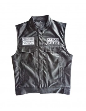 Mayans Southern Cali MC Leather Embroidered Biker Vest