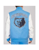 Memphis Grizzlies Animal Patches Blue Varsity Jacket