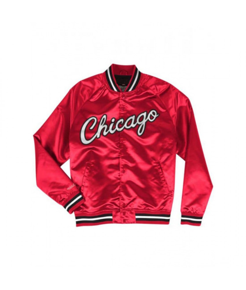 Men's Bomber Satin Chicago Bulls Jacket