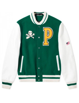 Men's College Palm Angels Green Varsity Jacket