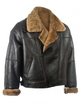 Mens Black Sheepskin Leather Jacket