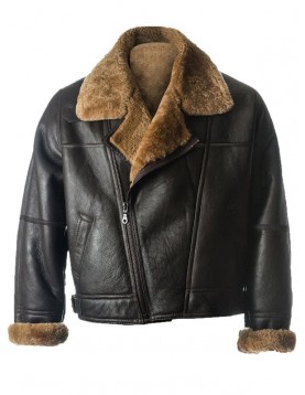 Mens Black Sheepskin Leather Jacket