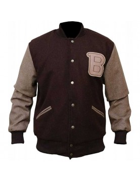 Mens Hotline Miami B Logo Varsity Wool Bomber Jacket