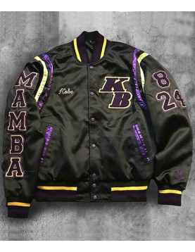 Mens Mamba Black Varsity Jacket