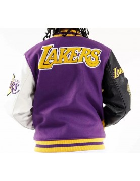 Mens Pro Standard Los Angeles LAKERS LOGO Varsity Jacket