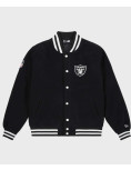 Mens Raiders Black Varsity Jacket