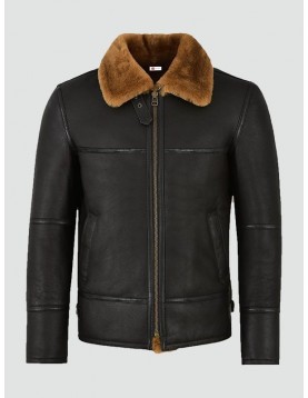 Mens Traditional Shearling Leather Jacket