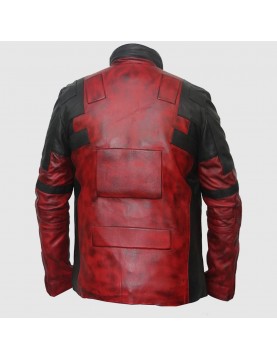 Men’s Deadpool Leather Motorcycle Jacket For Bikers