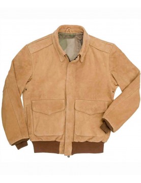 Men’s Gentleman Pilot A-2 Flight Brown Suede Jacket