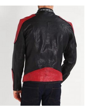 Men’s Red and Black New Fashion Biker Jacket