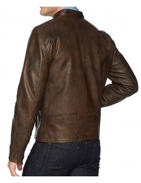 Men’s Snap Tab Collar Lucky Vintage Leather Jacket