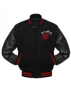 Miami Heat Black Varsity Jacket