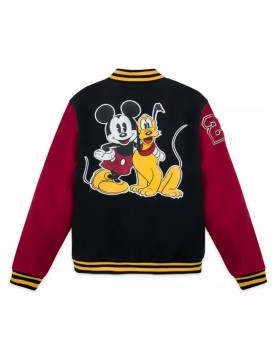 Mickey Mouse and Pluto Varsity Jacket