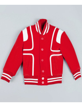 Milano Gamble Red Wool Varsity Jacket