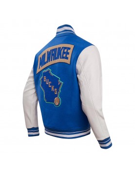 Milwaukee Bucks 2023/24 City Edition Royal Varsity Jacket