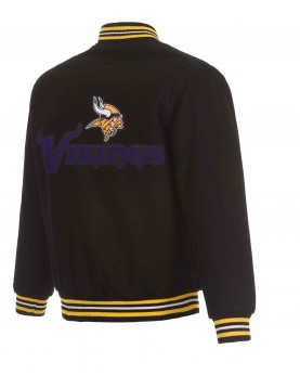 Minnesota Vikings Black Wool Jacket