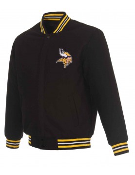 Minnesota Vikings Black Wool Jacket