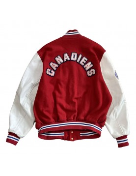 Montreal Canadiens 1993 Red and White Varsity Jacket