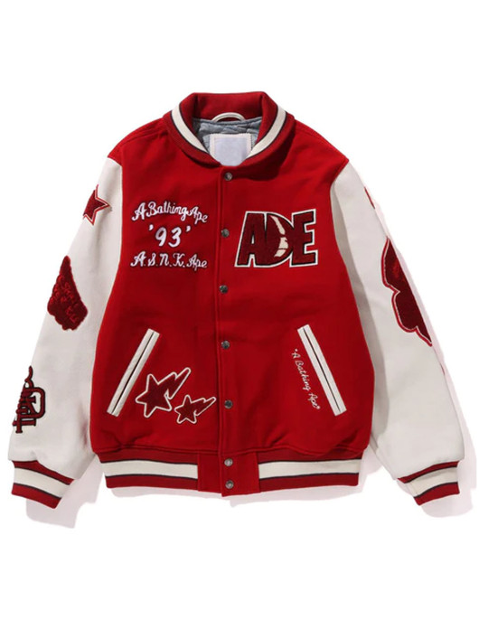 Multi Motif Bape Varsity Jacket