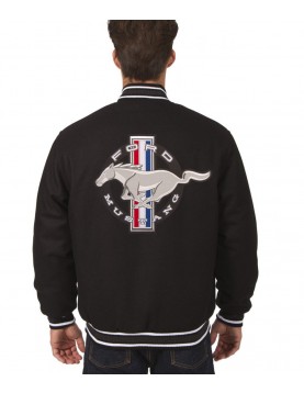 Mustang Varsity Wool Black Jacket