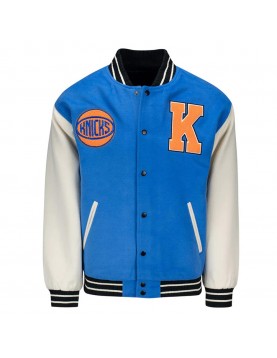 NY Knicks Leads Blue Varsity Jacket