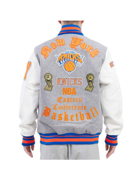 NY Knicks Old English Varsity Jacket