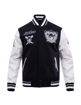 Oakland Raiders Retro Classic Rib Wool Varsity Jacket