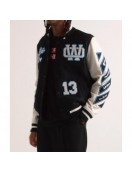 Off-White Black Felt and Varsity Jacket