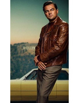 Once Upon A Time Leonardo DiCaprio Brown Leather Jacket