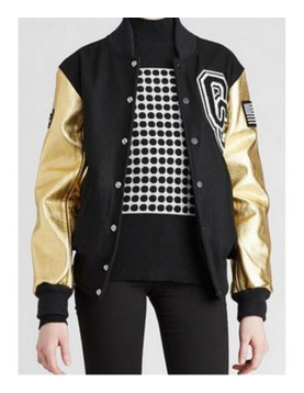 Opening Ceremony Beyonce Varsity Black and Golden Jacket