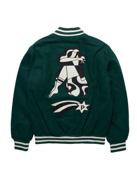 Parra Cloudy Star Varsity Wool Jacket