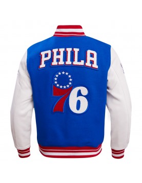 Philadelphia 76ers Retro Classic Rib Wool Varsity Jacket