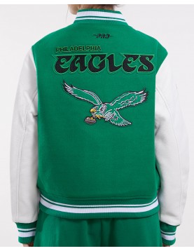 Philadelphia Eagles Retro Classic Green Wool Varsity Jacket