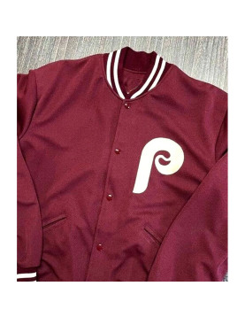 Philadelphia Phillies Maroon Wool Varsity Jacket