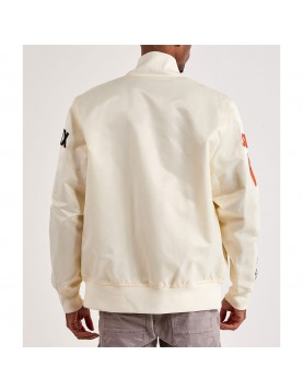 Phoenix Suns Off White Varsity Satin Jacket