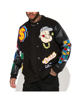 Popeye Chasing Cash Varsity Jacket