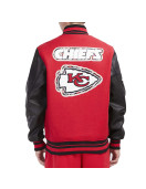 Prep Kansas City Chiefs Red and Black Varsity Jacket