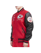 Prep Kansas City Chiefs Red and Black Varsity Jacket