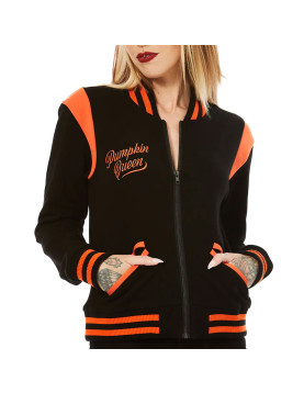 Pumpkin Queen Black Varsity Jacket