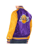 Purple/Gold La Lakers Renegade Varsity Satin Jacket