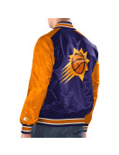 Purple/Orange Phoenix Suns Renegade Varsity Satin Jacket