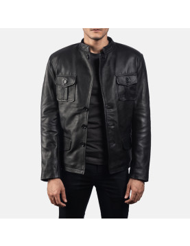 Ray Cutler Black Leather Blazer