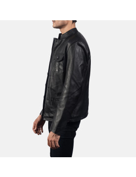 Ray Cutler Black Leather Blazer