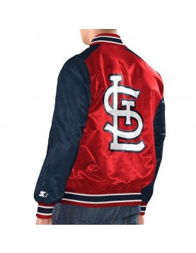 Red/Navy St. Louis Cardinals Renegade Varsity Satin Jacket