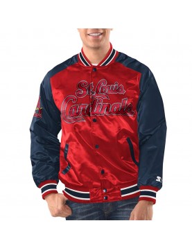 Red/Navy St. Louis Cardinals Renegade Varsity Satin Jacket