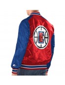 Red/Royal Los Angeles Clippers Renegade Varsity Satin Jacket