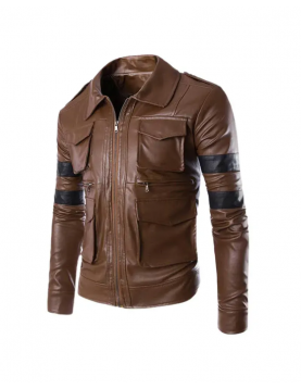 Resident Evil Real Leather Brown Jacket