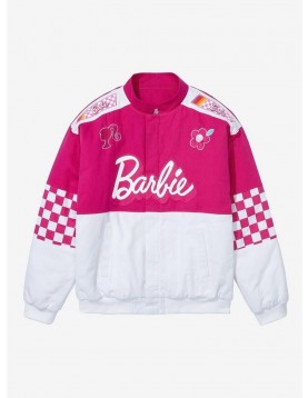 Rev Up Your Style with the Barbie Checkered Racing Jacket - Limited-Edition at BoxLunch