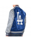 Royal/Gray Los Angeles Dodgers Renegade Varsity Satin Jacket